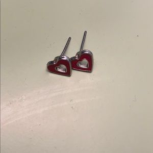 Pink heart earrings💝